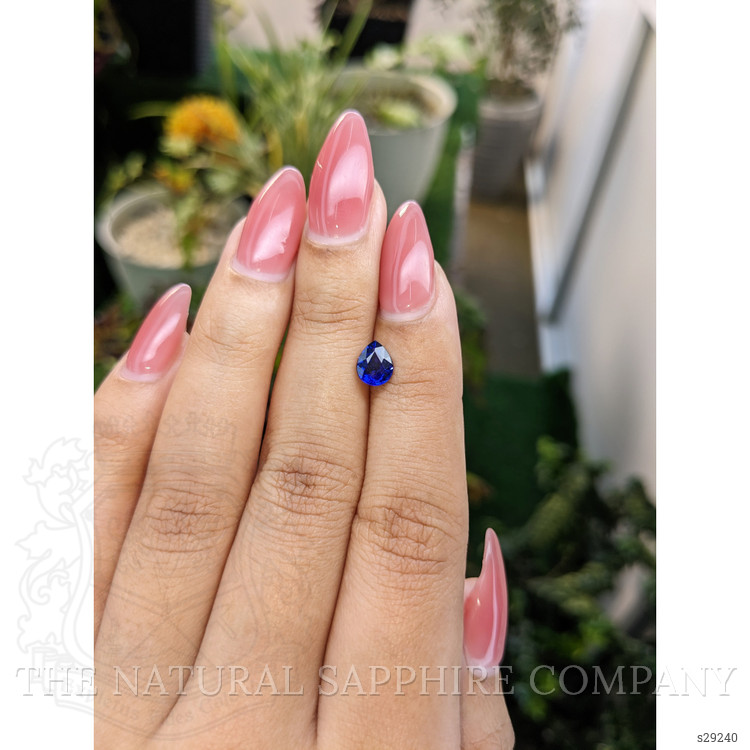 0.96 Ct. Blue Sapphire from Ceylon (Sri Lanka)