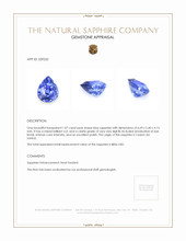 1.07 Ct. Blue Sapphire from Ceylon (Sri Lanka) Appraisal