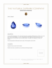 1.70 Ct. Blue Sapphire from Ceylon (Sri Lanka) Appraisal