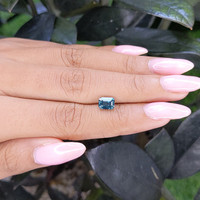 1.50 Ct. Greenish Blue Sapphire from Madagascar Life Style