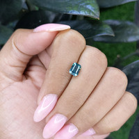 1.50 Ct. Greenish Blue Sapphire from Madagascar Life Style