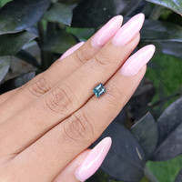 1.19 Ct. Greenish Blue Sapphire from Madagascar Life Style