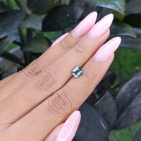 1.04 Ct. Greenish Blue Sapphire from Madagascar Life Style