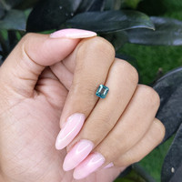 1.04 Ct. Greenish Blue Sapphire from Madagascar Life Style