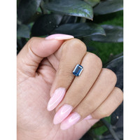 1.53 Ct. Greenish Blue Sapphire from Madagascar Life Style