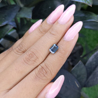 1.66 Ct. Greenish Blue Sapphire from Madagascar Life Style