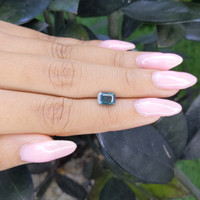 1.66 Ct. Greenish Blue Sapphire from Madagascar Life Style