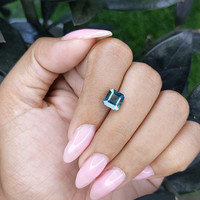 2.58 Ct. Greenish Blue Sapphire from Madagascar Life Style