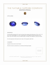 0.99 Ct. Blue Sapphire from Ceylon (Sri Lanka) Appraisal