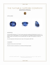 1.37 Ct. Blue Sapphire from Ceylon (Sri Lanka) Appraisal