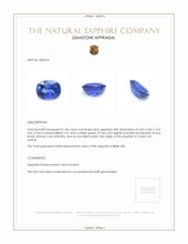 1.06 Ct. Blue Sapphire from Ceylon (Sri Lanka) Appraisal