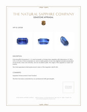 1.13 Ct. Blue Sapphire from Ceylon (Sri Lanka) Appraisal
