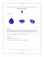1.03 Ct. Blue Sapphire from Ceylon (Sri Lanka) Appraisal