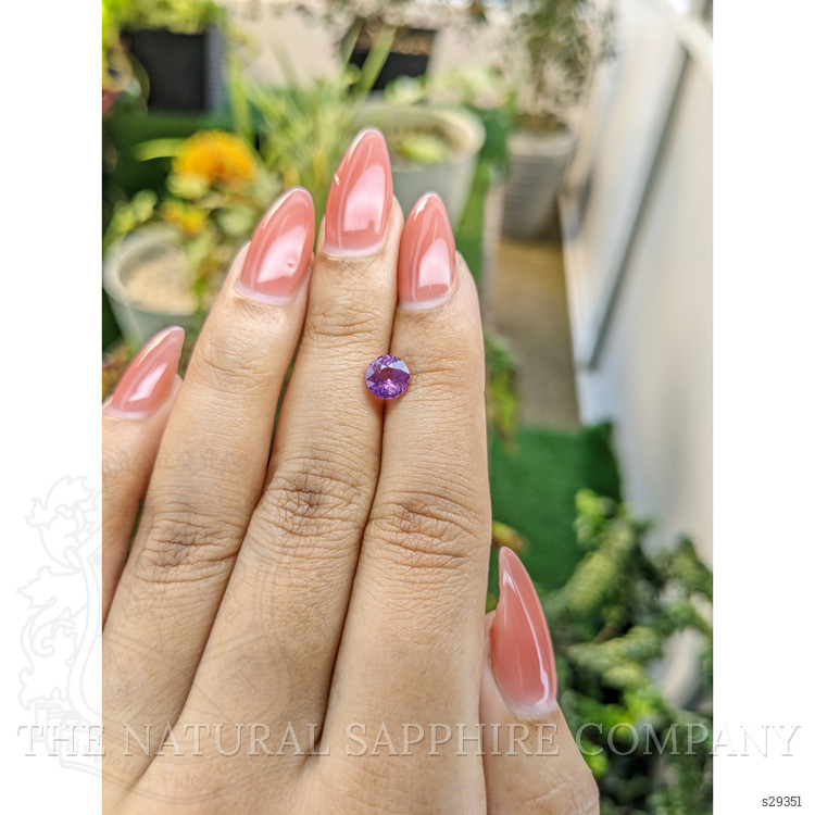1.24 Ct. Pinkish Purple Sapphire from Ceylon (Sri Lanka)
