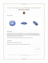 5.13 Ct. Blue Star Sapphire from Ceylon (Sri Lanka) Appraisal