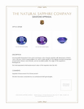 3.04 Ct. Color Change Sapphire from Madagascar Appraisal