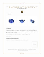 2.02 Ct. Blue Sapphire from Ceylon (Sri Lanka) Appraisal