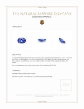 0.49 Ct. Blue Sapphire from Madagascar Appraisal
