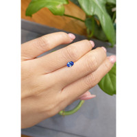 0.49 Ct. Blue Sapphire from Madagascar Life Style