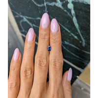 0.63 Ct. Blue Sapphire from Madagascar Life Style