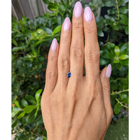 0.63 Ct. Blue Sapphire from Madagascar Life Style