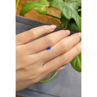 0.39 Ct. Blue Sapphire from Madagascar Life Style