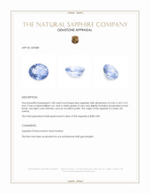 1.00 Ct. Blue Sapphire from Ceylon (Sri Lanka) Appraisal