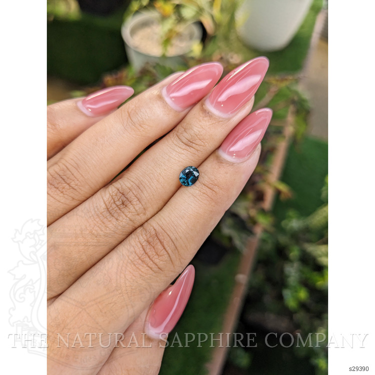 0.73 Ct. Greenish Blue Sapphire from Ceylon (Sri Lanka)