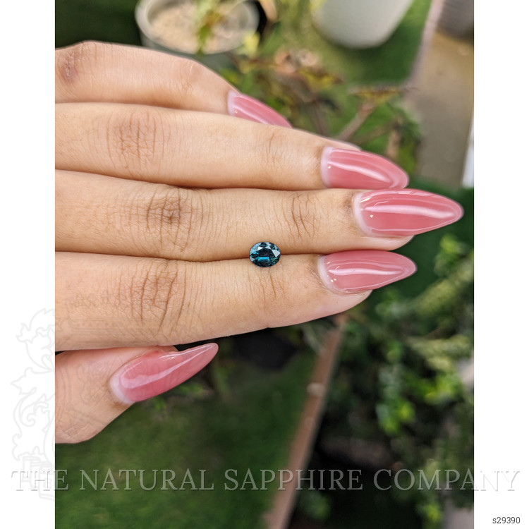 0.73 Ct. Greenish Blue Sapphire from Ceylon (Sri Lanka)