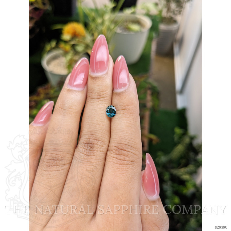 0.73 Ct. Greenish Blue Sapphire from Ceylon (Sri Lanka)