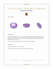 1.92 Ct. Pinkish Purple Star Sapphire from Ceylon (Sri Lanka) Appraisal