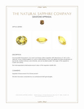 1.46 Ct. Yellow Sapphire from Ceylon (Sri Lanka) Appraisal