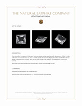 0.88 Ct. White Sapphire from Ceylon (Sri Lanka) Appraisal