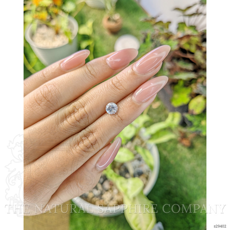 1.00 Ct. White Sapphire from Ceylon (Sri Lanka)