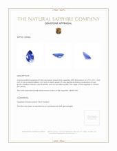 0.36 Ct. Blue Sapphire from Ceylon (Sri Lanka) Appraisal