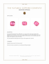 4.12 Ct. Pink Sapphire from Ceylon (Sri Lanka) Appraisal