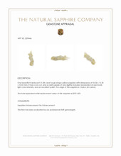 31.08 Ct. Yellow Rough Sapphire from Ceylon (Sri Lanka) Appraisal