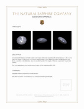 0.85 Ct. Sapphire from Ceylon (Sri Lanka) Appraisal