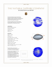0.85 Ct. Sapphire from Ceylon (Sri Lanka) 3 D Scan Report