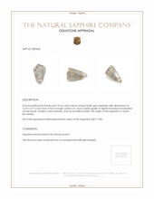 10.54 Ct. Bluish Grey Sapphire Crystal from Ceylon (Sri Lanka) Appraisal