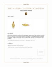 6.06 Ct. Yellow Rough Sapphire from Ceylon (Sri Lanka) Appraisal