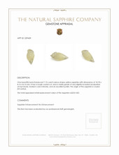 7.76 Ct. Yellow Rough Sapphire from Ceylon (Sri Lanka) Appraisal