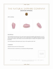 5.55 Ct. Pink Sapphire Crystal from Ceylon (Sri Lanka) Appraisal