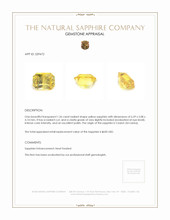 1.26 Ct. Yellow Sapphire from Ceylon (Sri Lanka) Appraisal