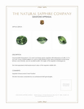 1.36 Ct. Green Sapphire from Madagascar Appraisal