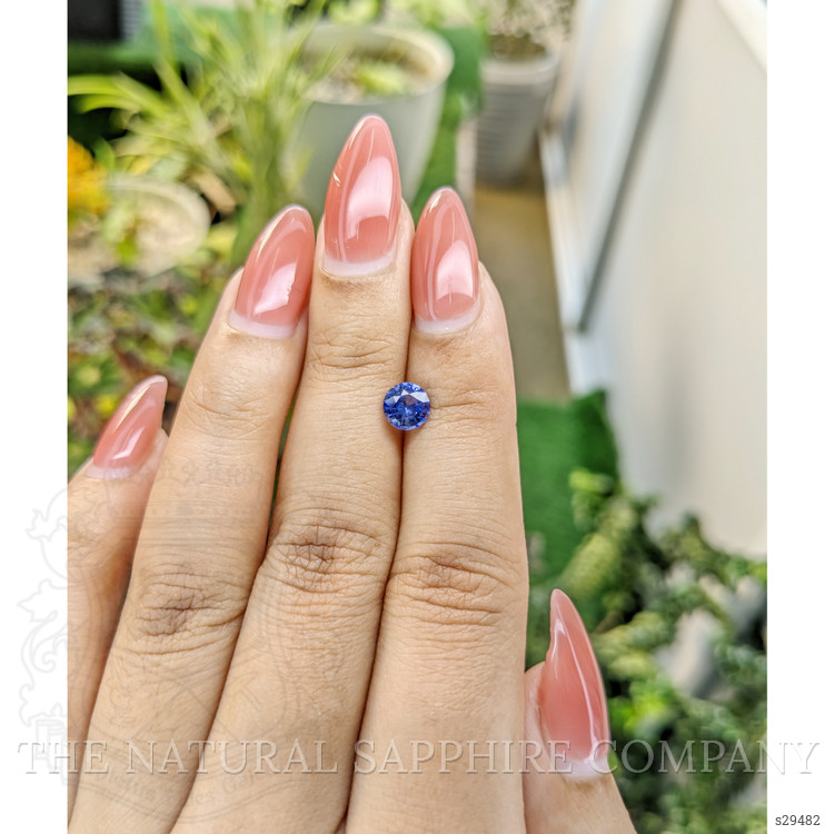 0.88 Ct. Blue Sapphire from Ceylon (Sri Lanka)