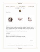 1.03 Ct. Peach Sapphire from Madagascar Appraisal