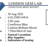 2.09 Ct. Blue Sapphire from Ceylon (Sri Lanka) Scan Report