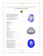 0.93 Ct. Sapphire from Ceylon (Sri Lanka) 3 D Scan Report