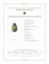 0.88 Ct. Yellowish Green Sapphire from Madagascar Scan Report
